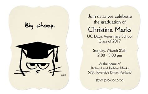 funny graduation announcements wording|More.